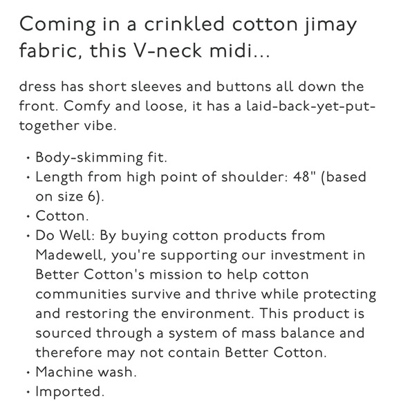 Crinkle Cotton Button-Front Midi Dress - Picture 3 of 6